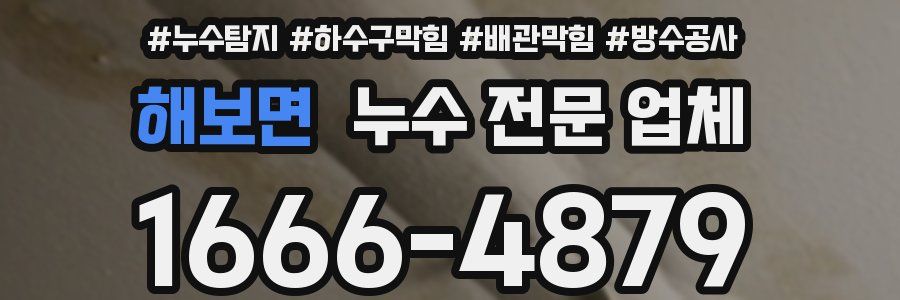해보면 누수 전문 업체