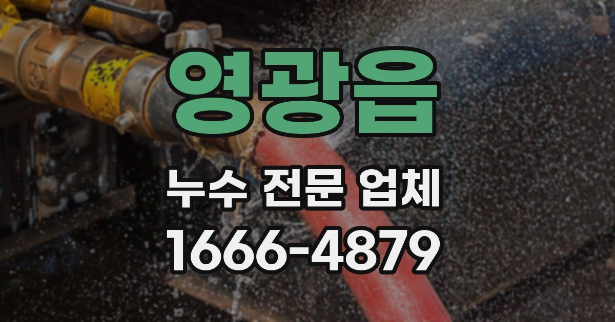 영광읍 누수 전문 업체