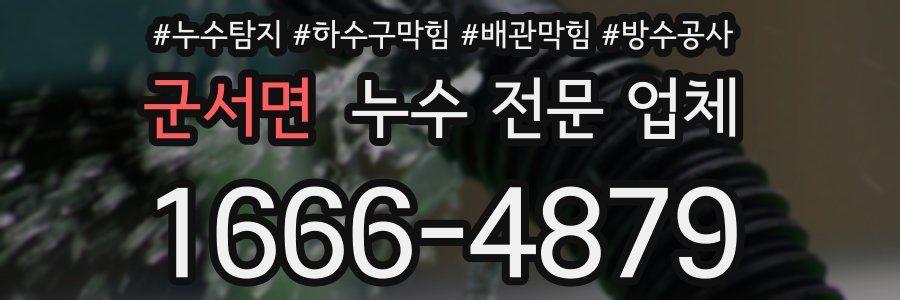 군서면 누수 전문 업체