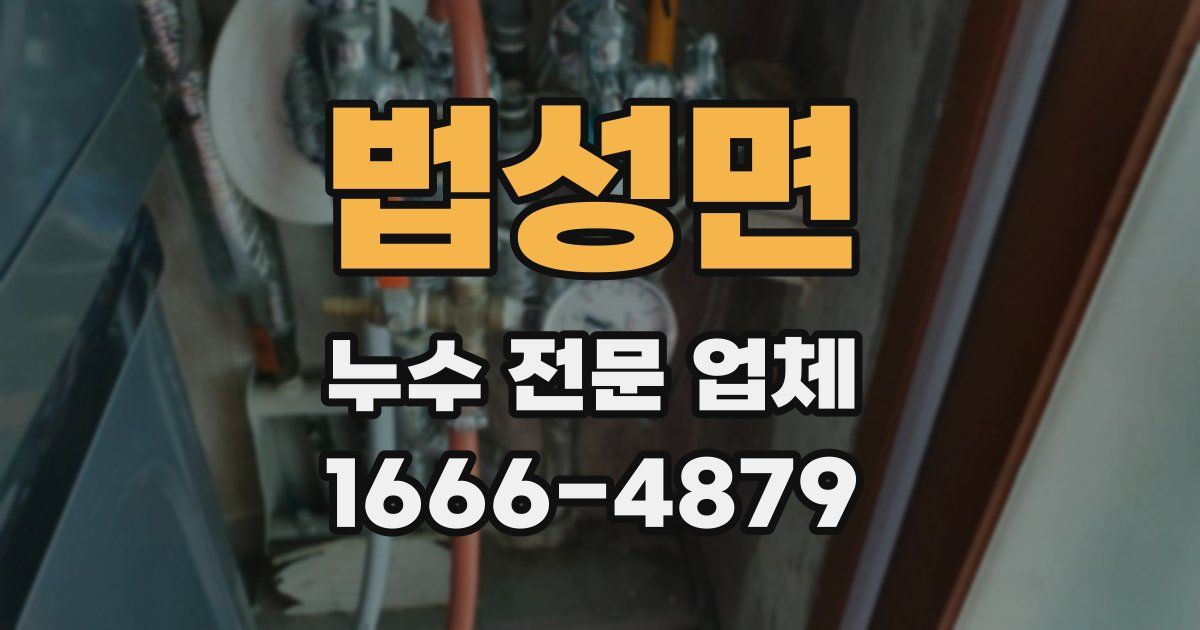 법성면 누수 전문 업체