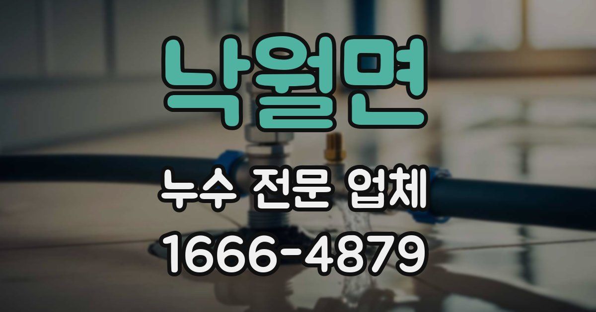 낙월면 누수 전문 업체