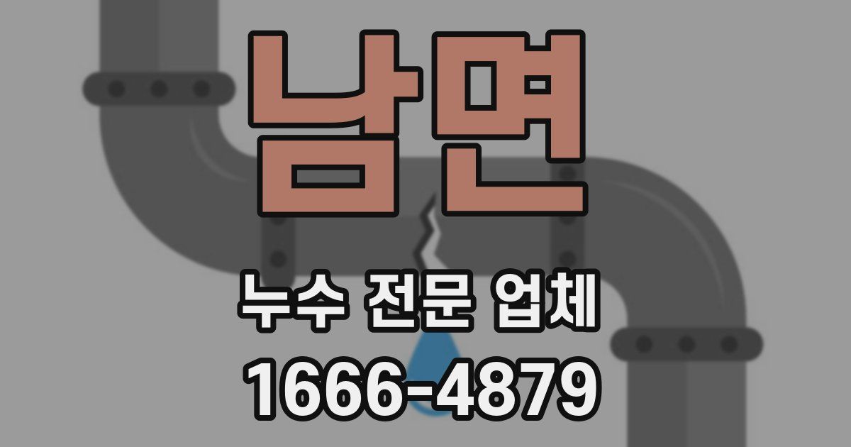 남면 누수 전문 업체