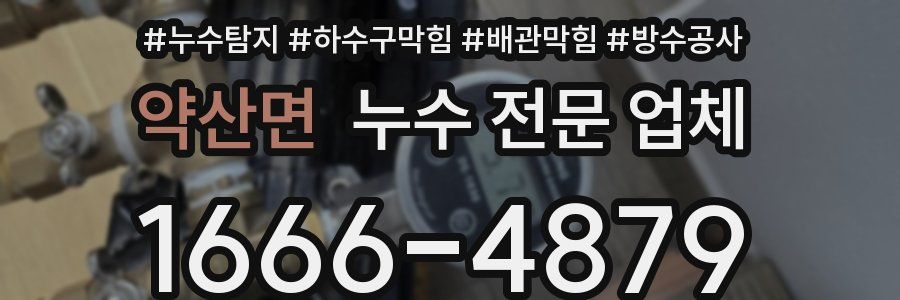 약산면 누수 전문 업체