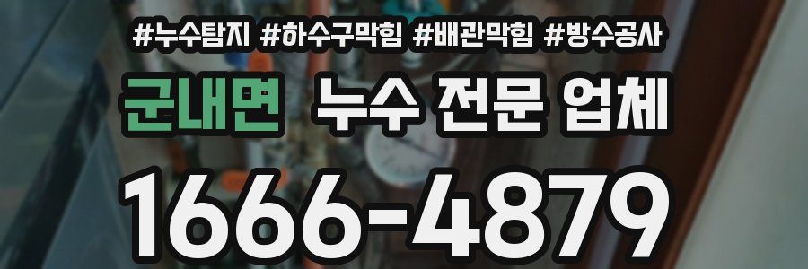 군내면 누수 전문 업체
