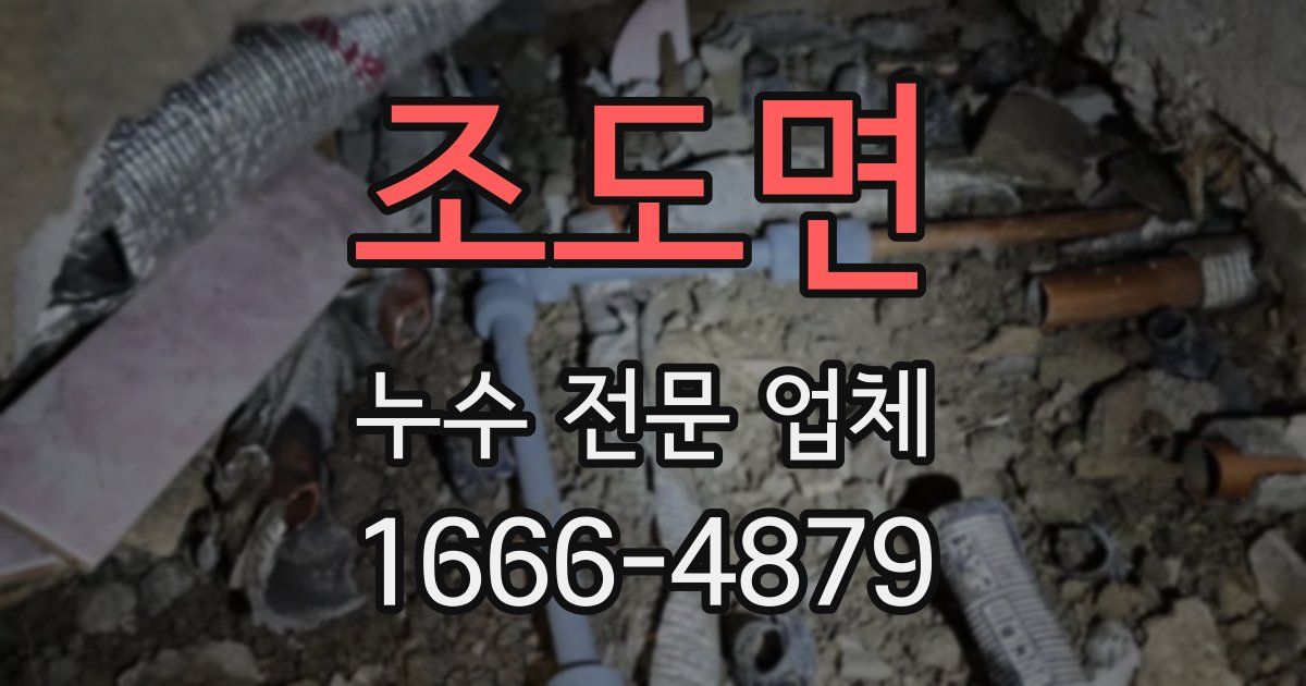 조도면 누수 전문 업체