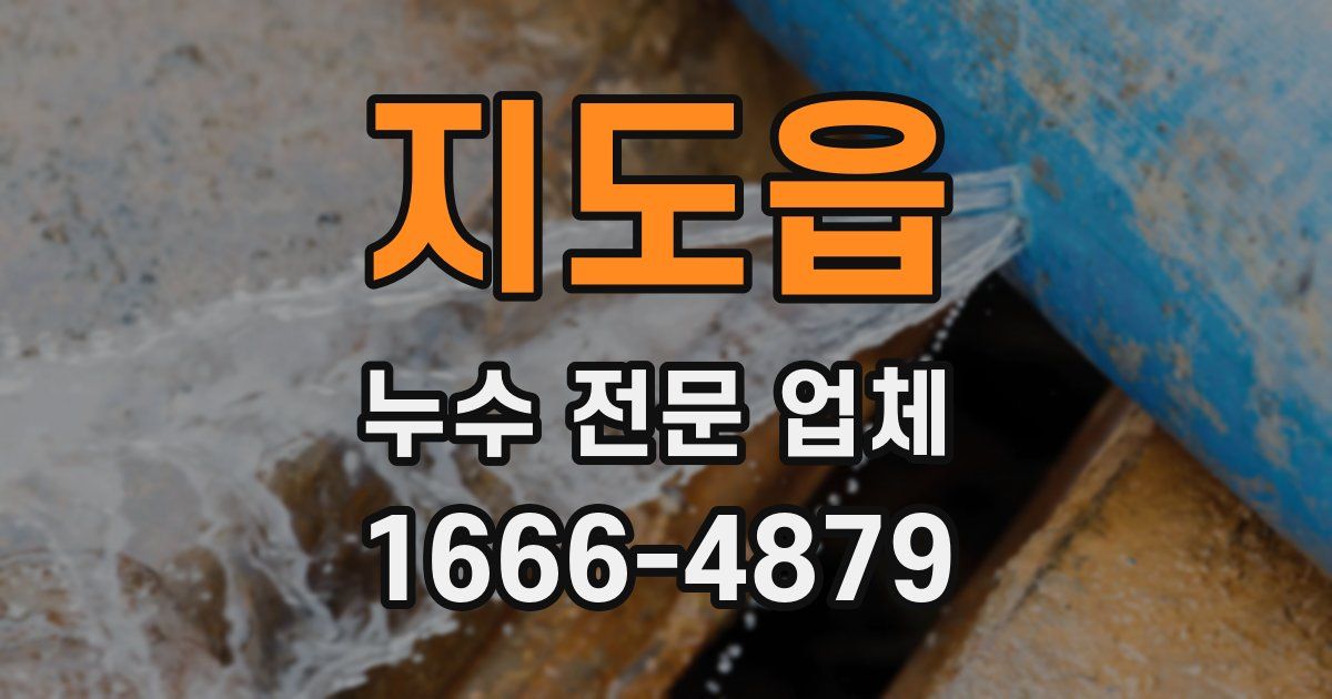 지도읍 누수 전문 업체