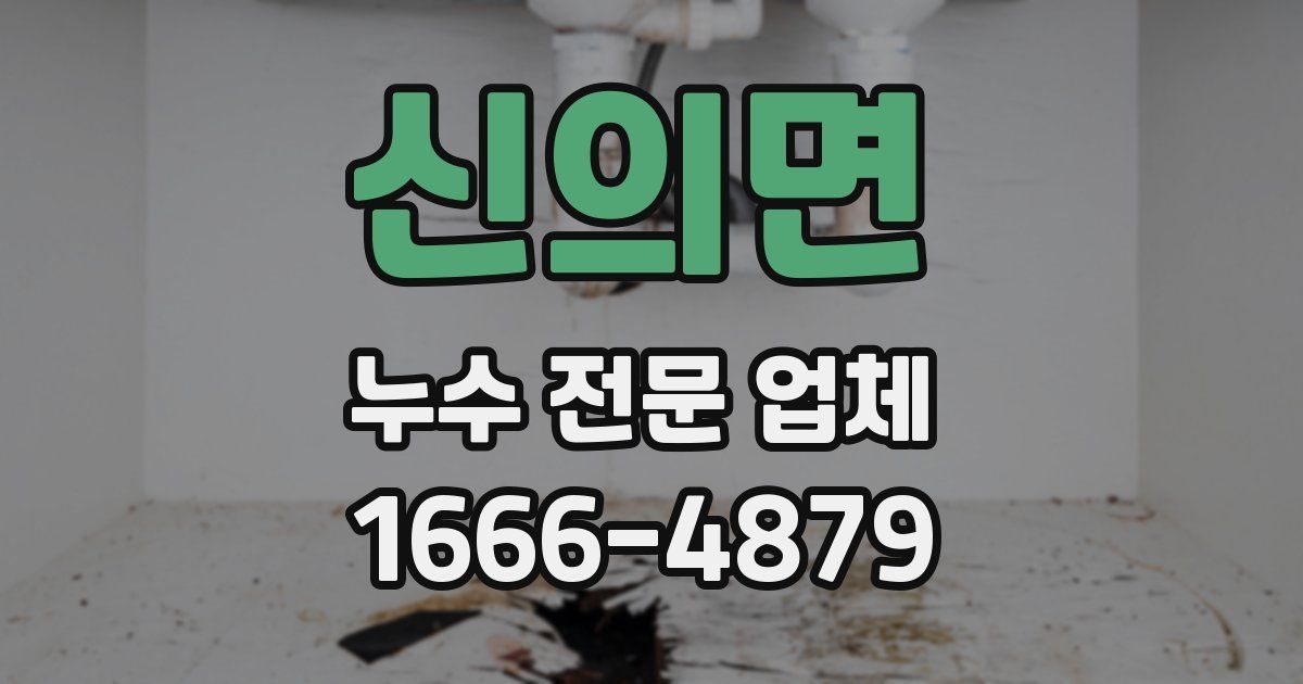 신의면 누수 전문 업체