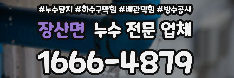 장산면 누수 전문 업체