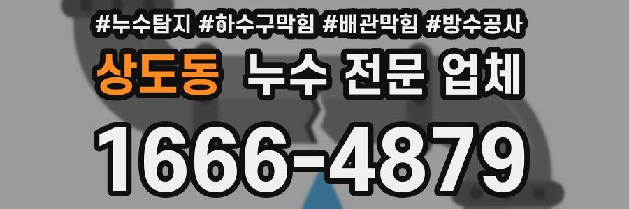 상도동 누수 전문 업체