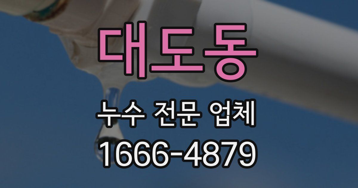 대도동 누수 전문 업체