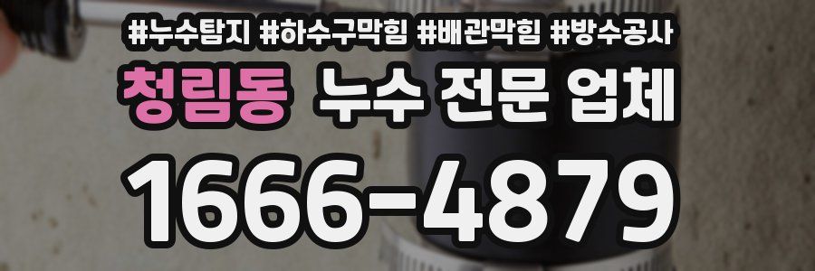 청림동 누수 전문 업체