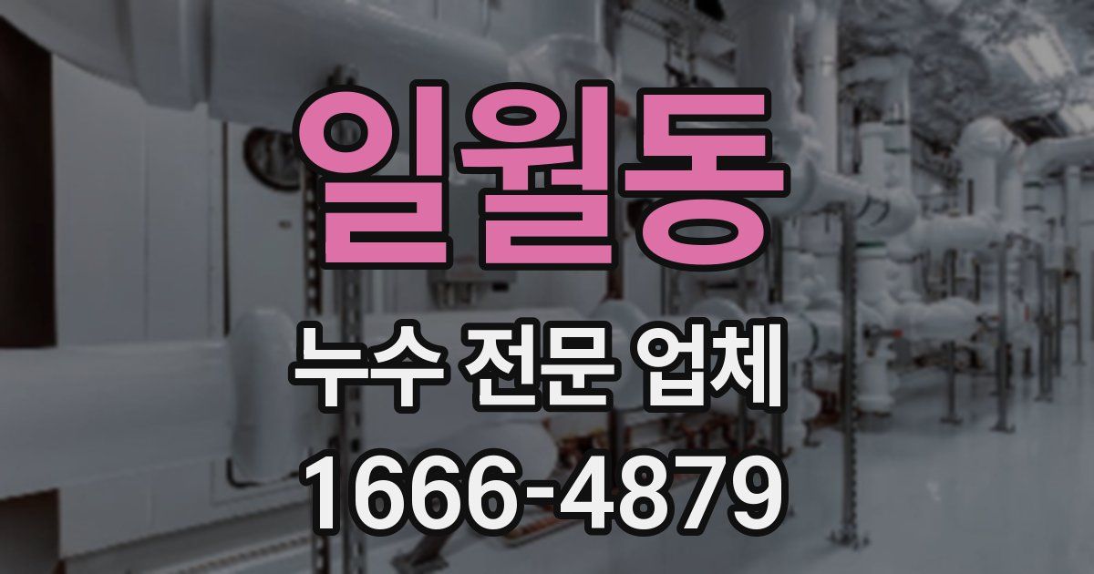 일월동 누수 전문 업체