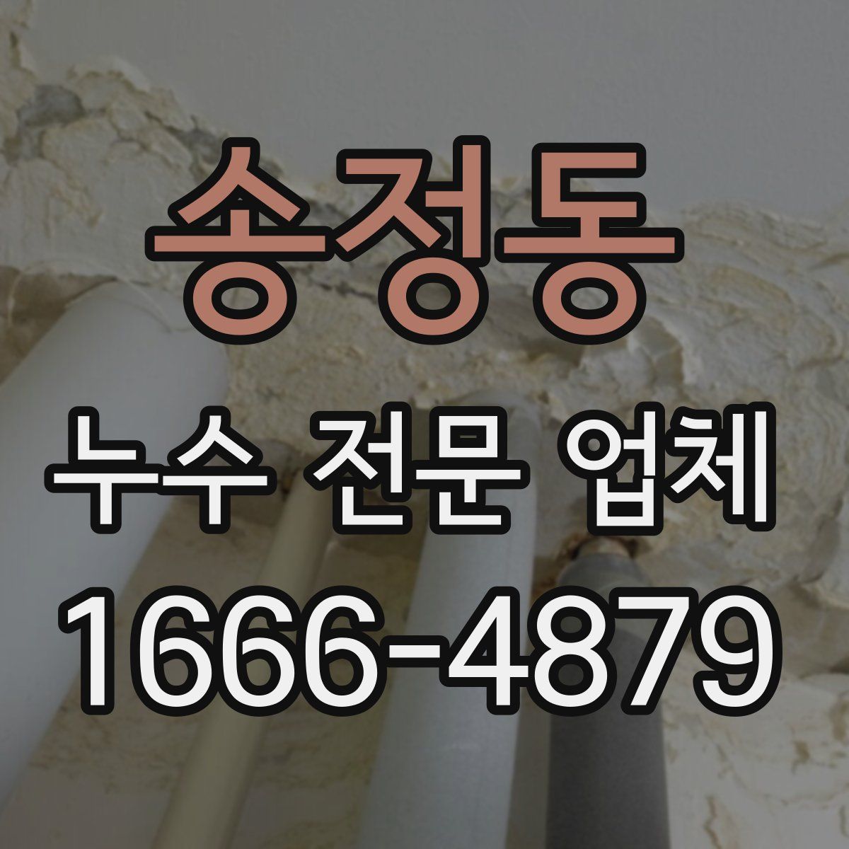 송정동 누수 전문 업체