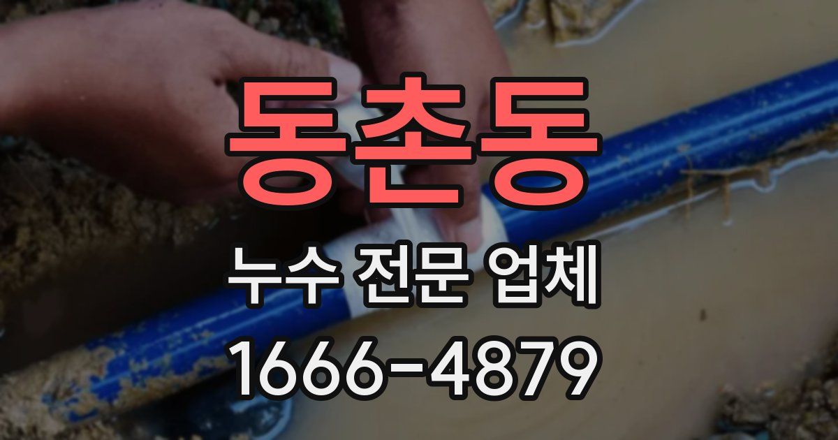 동촌동 누수 전문 업체