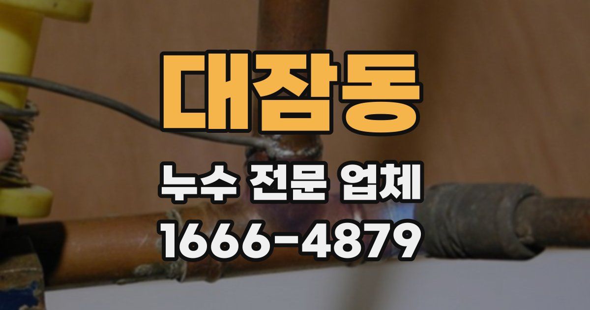 대잠동 누수 전문 업체
