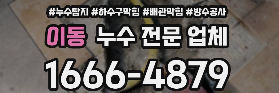 이동 누수 전문 업체