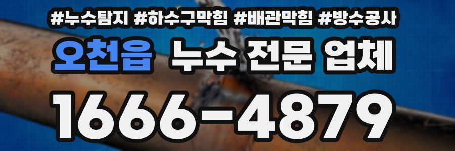 오천읍 누수 전문 업체