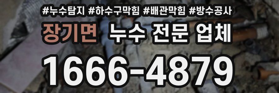장기면 누수 전문 업체