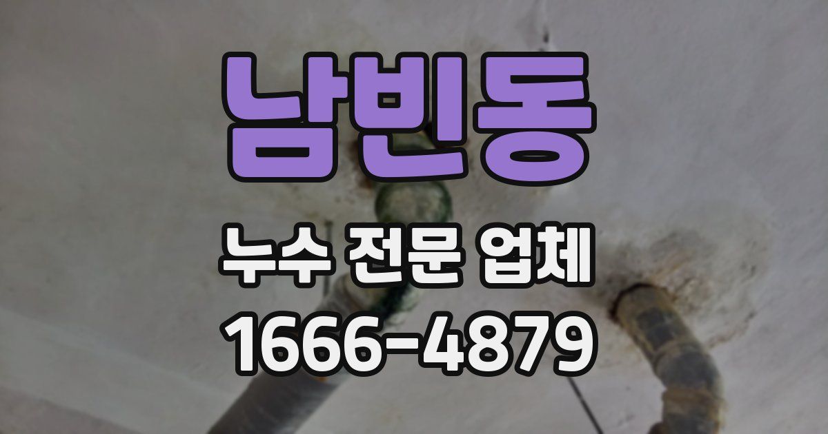 남빈동 누수 전문 업체