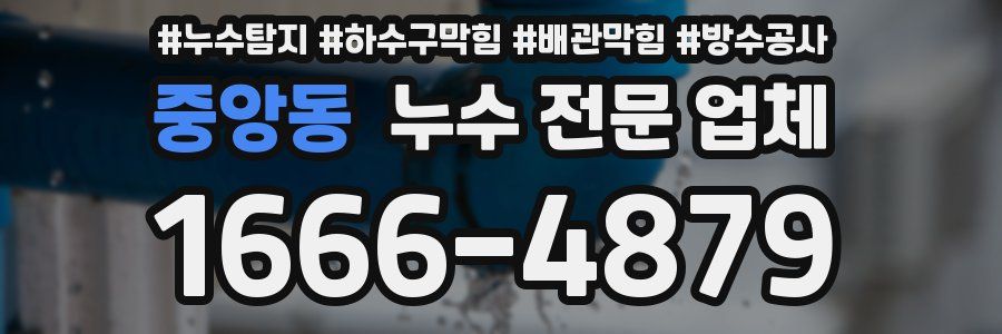 중앙동 누수 전문 업체