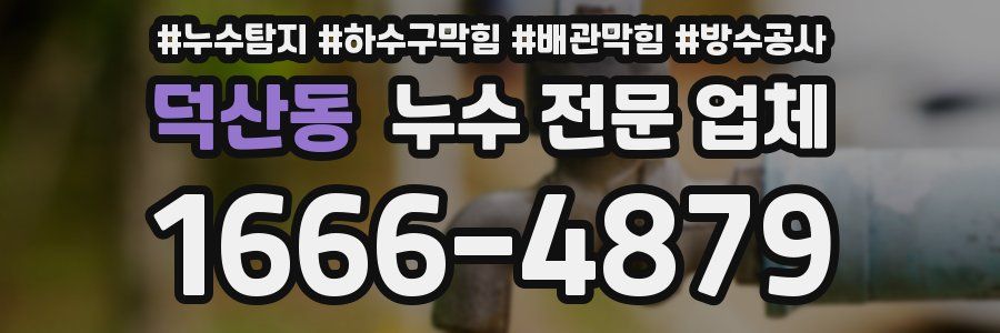 덕산동 누수 전문 업체