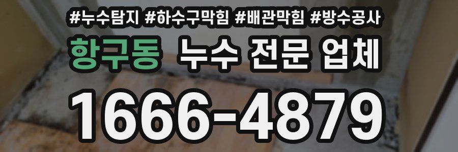 항구동 누수 전문 업체