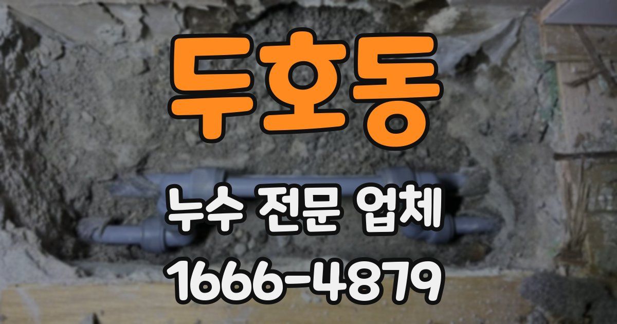 두호동 누수 전문 업체