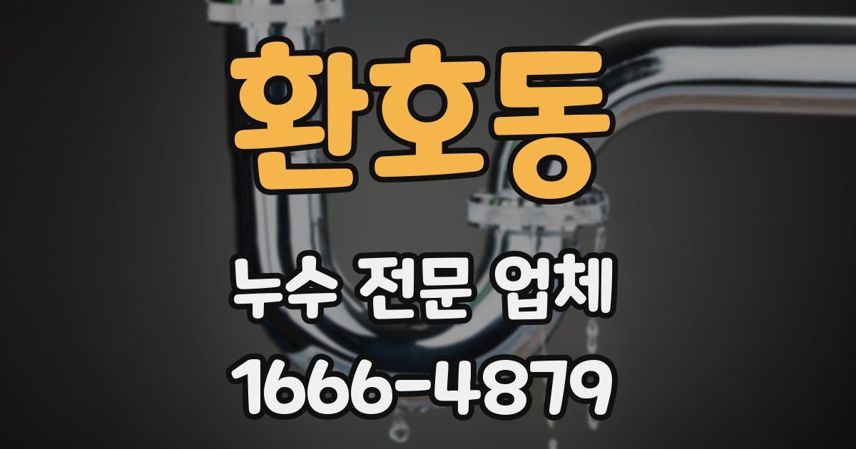 환호동 누수 전문 업체