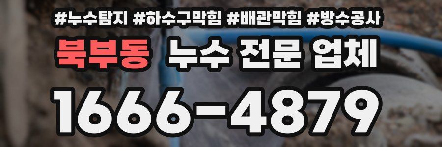 북부동 누수 전문 업체