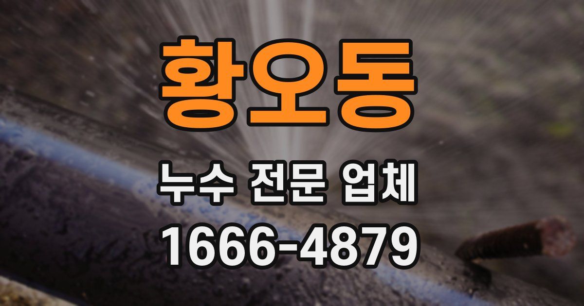 황오동 누수 전문 업체