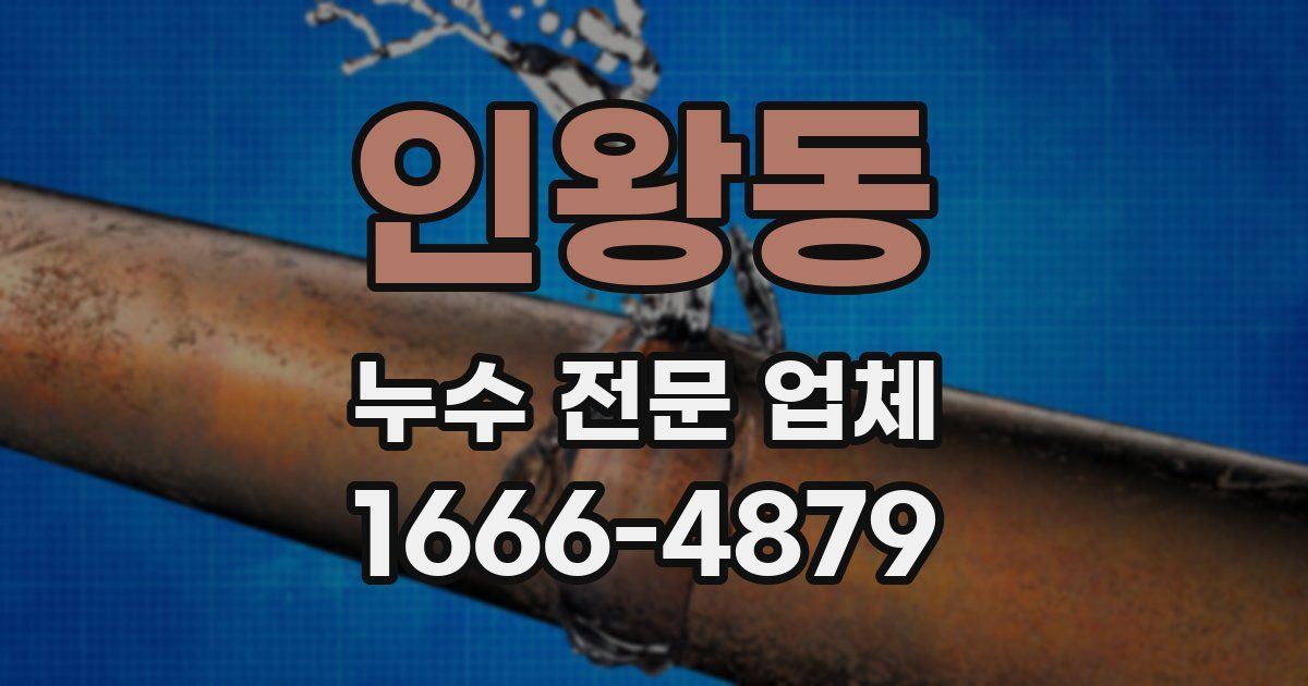 인왕동 누수 전문 업체