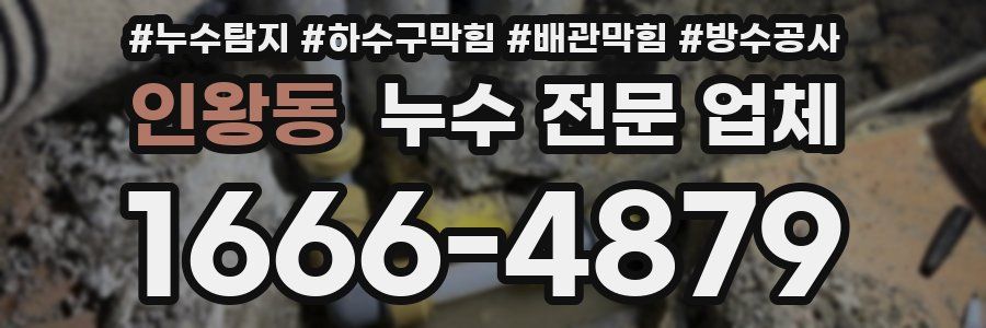 인왕동 누수 전문 업체
