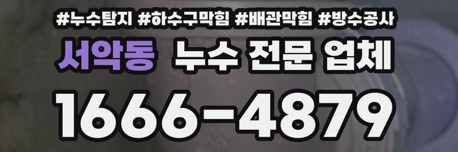 서악동 누수 전문 업체