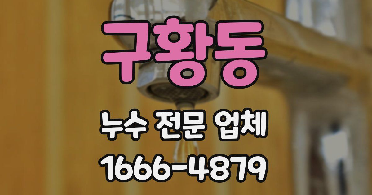 구황동 누수 전문 업체