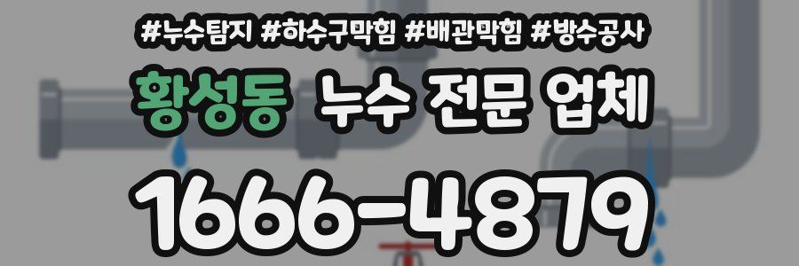황성동 누수 전문 업체