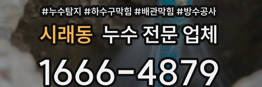 시래동 누수 전문 업체