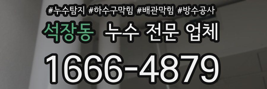 석장동 누수 전문 업체