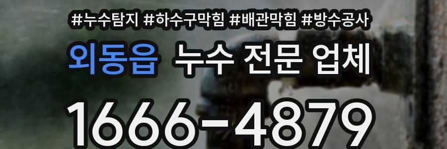 외동읍 누수 전문 업체