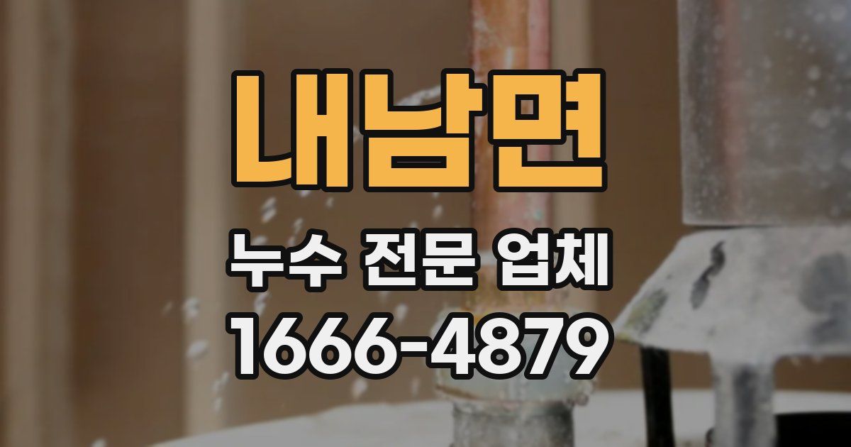 내남면 누수 전문 업체