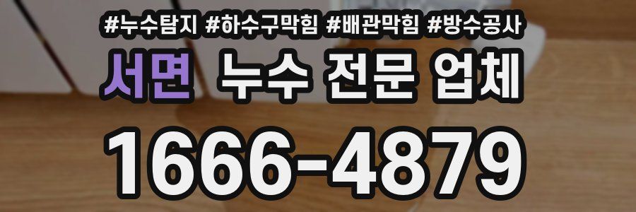 서면 누수 전문 업체
