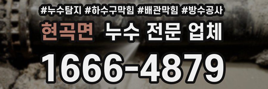 현곡면 누수 전문 업체