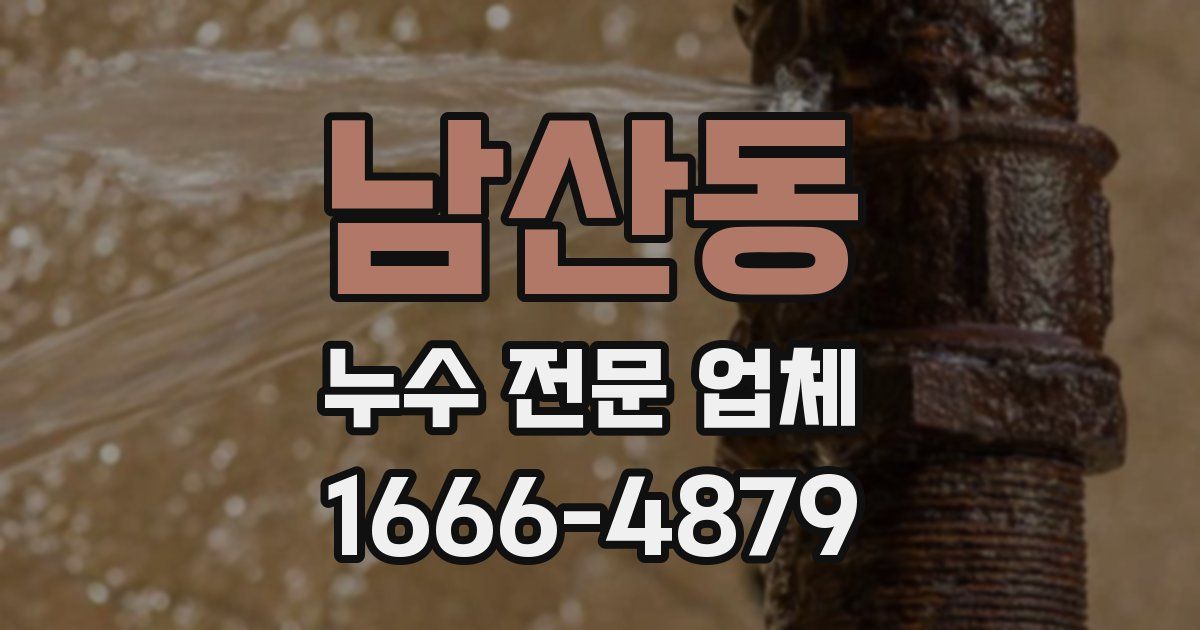 남산동 누수 전문 업체