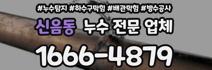 신음동 누수 전문 업체