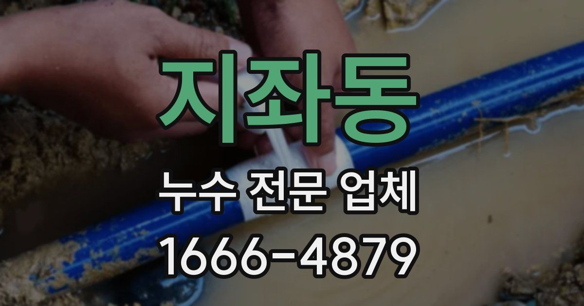 지좌동 누수 전문 업체