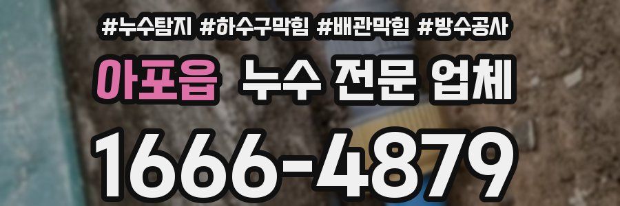 아포읍 누수 전문 업체
