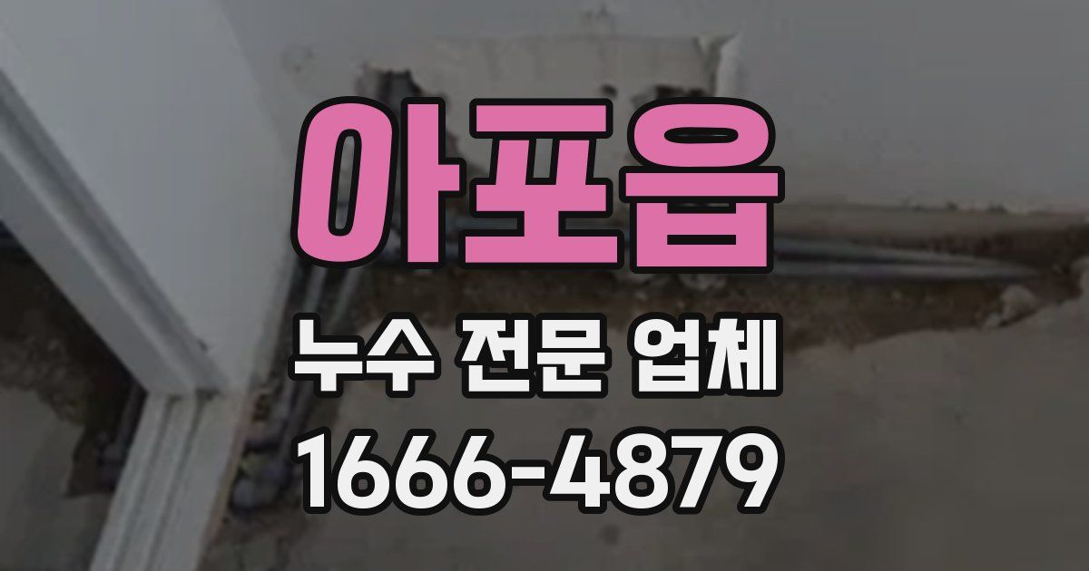 아포읍 누수 전문 업체