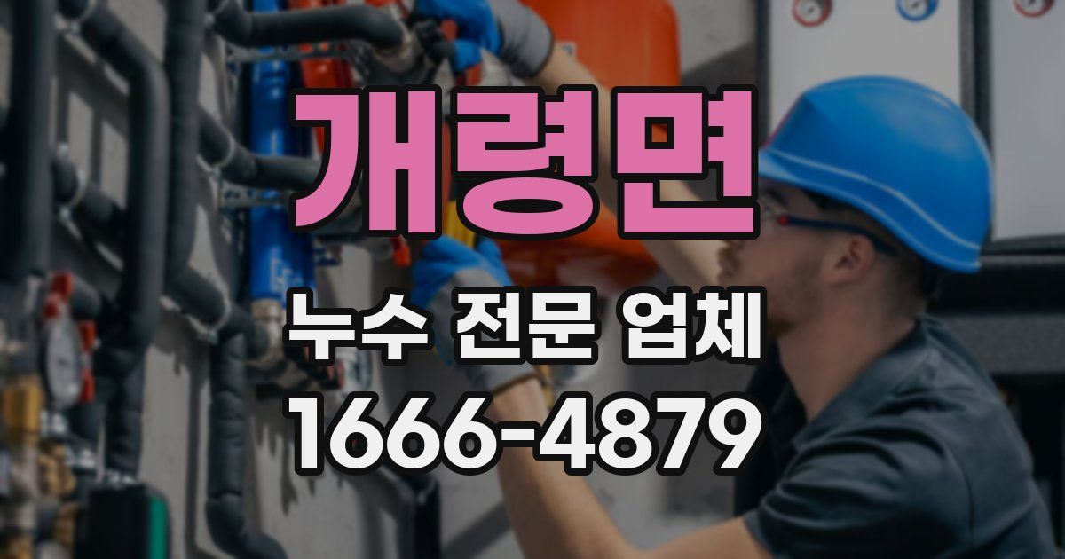 개령면 누수 전문 업체