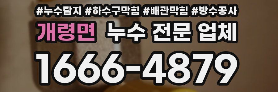 개령면 누수 전문 업체