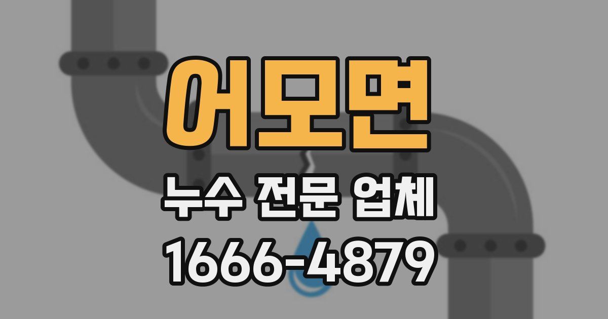 어모면 누수 전문 업체