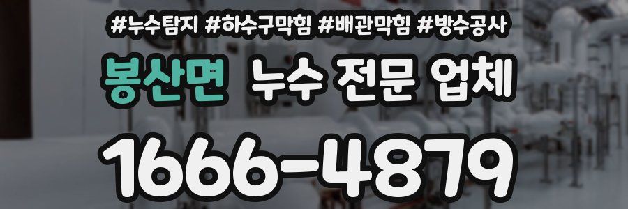 봉산면 누수 전문 업체